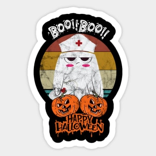 Boo Boo Crew Nurse Ghost Funny Halloween Sticker